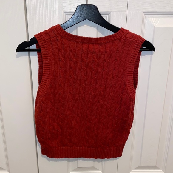 Workhall Red Sweater Vest - Picture 3 of 3